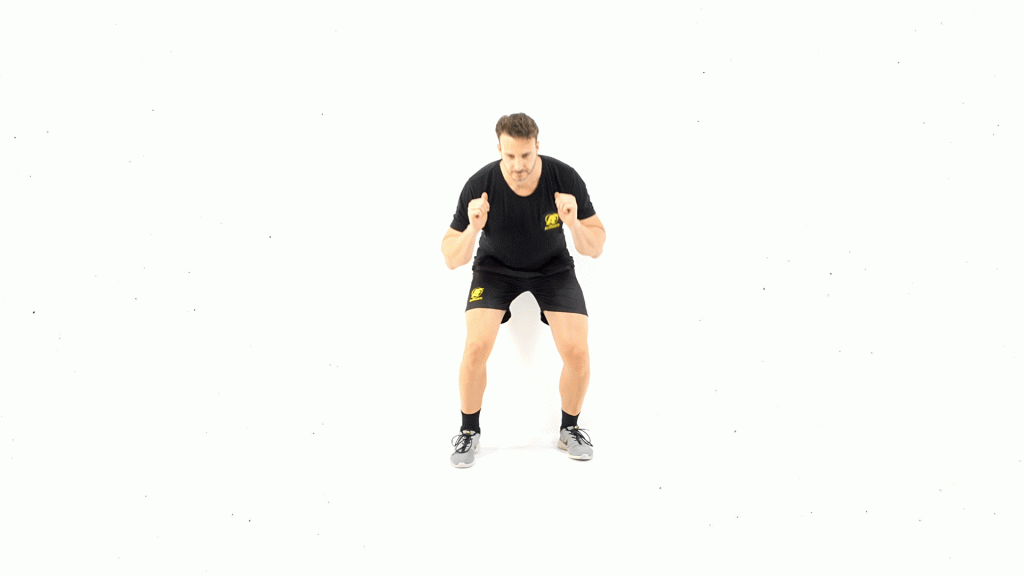 DE PIE-SIN MATERIAL-CARDIO-SALTO FRONTAL CON REGRESO