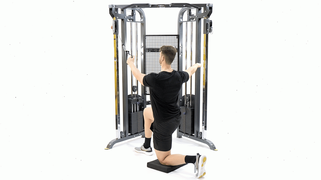 POLEA-DORSAL-REMO ALTO UNILATERAL CON RODILLA EN SUELO